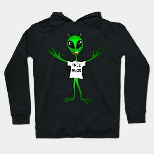 Green alien free hug Hoodie